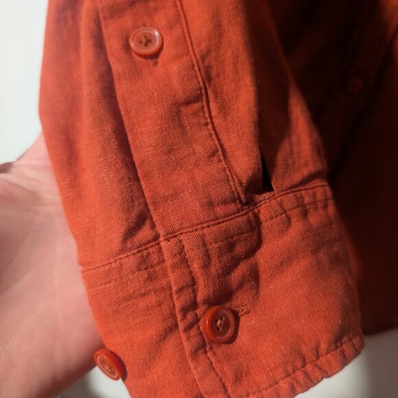 Aritzia Wilfred Free | Relaxed Linen Shirt In Terracotta - Picture 10 of 12